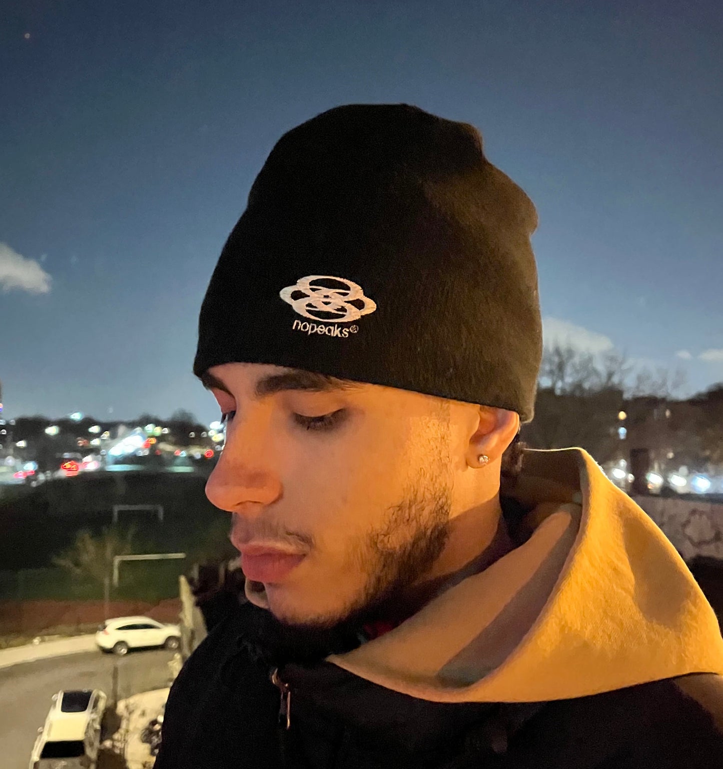 Black Silk Lined Beanie