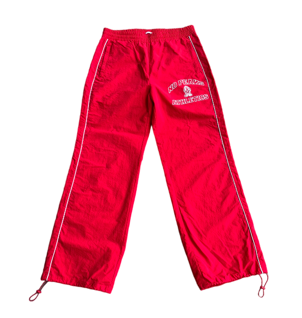 Red Baggy Track Pants